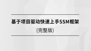 基于项目驱动快速上手SSM框架-shaocun资源站