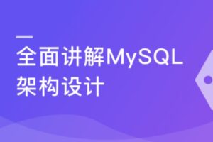 MySQL提升课程 全面讲解MySQL架构设计 | 完结无密-shaocun资源站