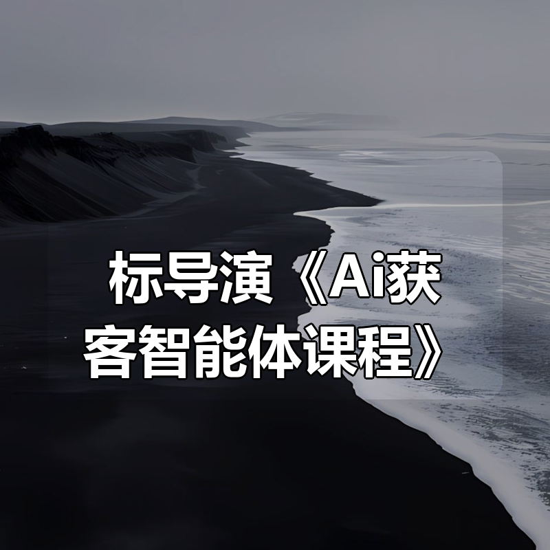标导演《Ai获客智能体课程》|shaocun资源站 - 你的知识成长补给站