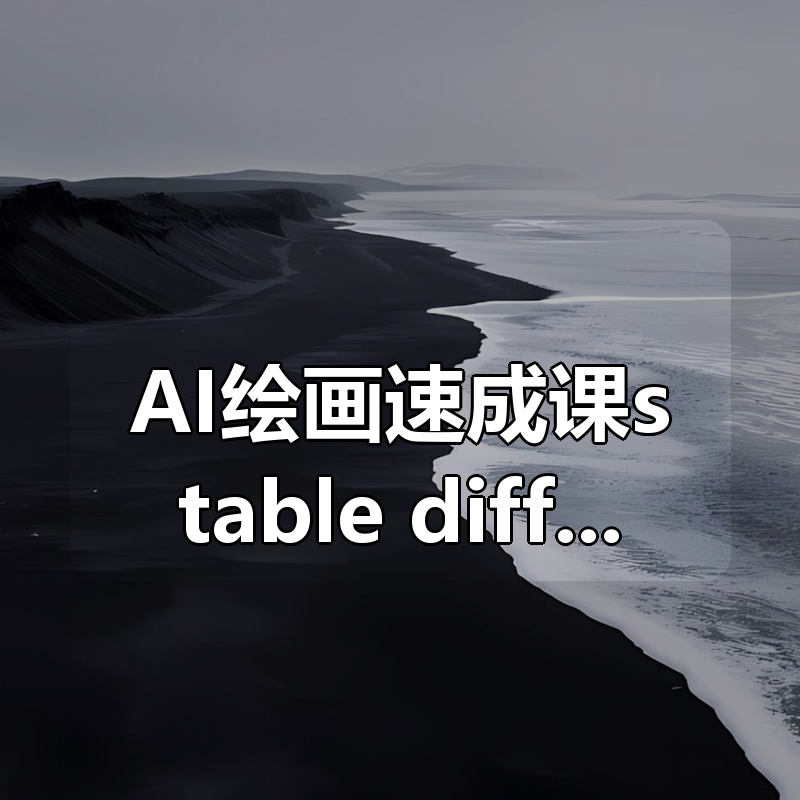 AI绘画速成课stable diffusion|shaocun资源站 - 你的知识成长补给站