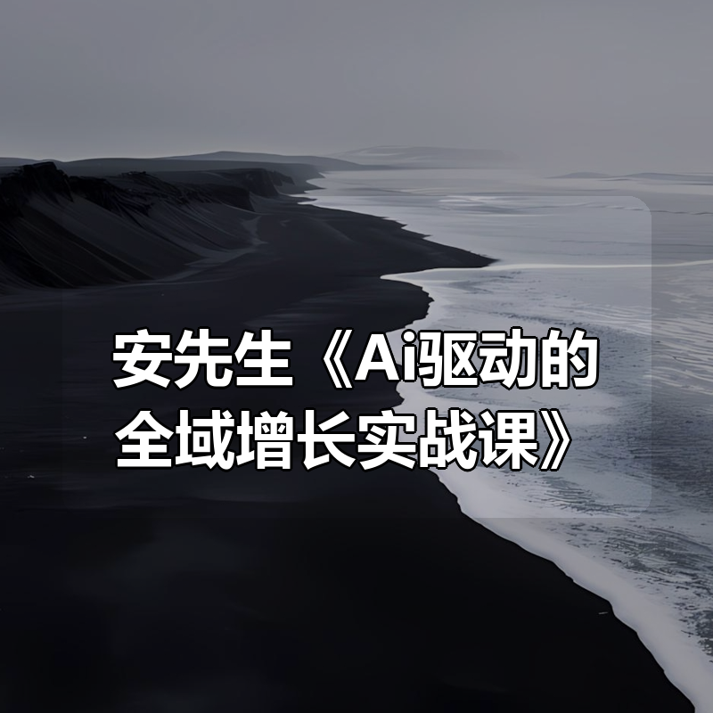 安先生《Ai驱动的全域增长实战课》|shaocun资源站 - 你的知识成长补给站