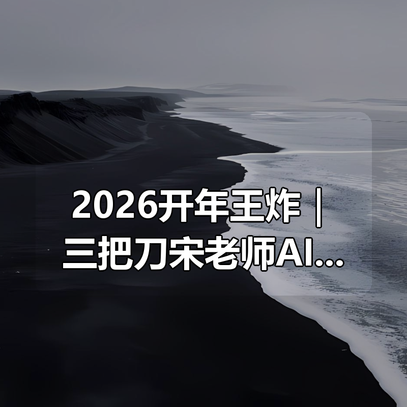 2026开年王炸｜三把刀宋老师AI+IP闭门营5天搞懂年入千万|shaocun资源站 - 你的知识成长补给站