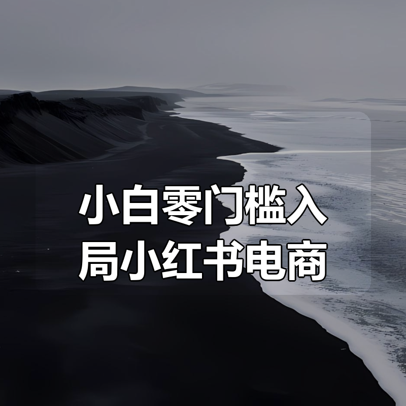 小白零门槛入局小红书电商|shaocun资源站 - 你的知识成长补给站