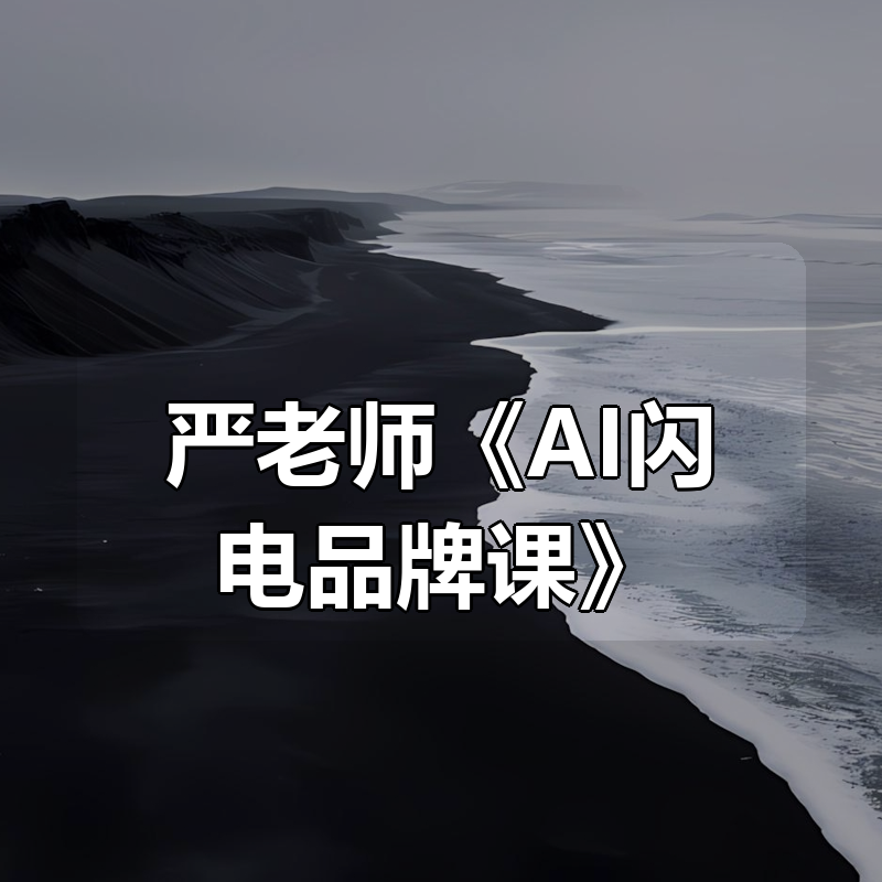 严老师《AI闪电品牌课》|shaocun资源站 - 你的知识成长补给站