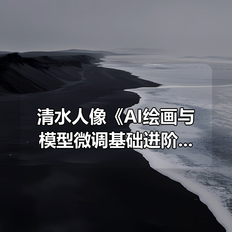 清水人像《AI绘画与模型微调基础进阶系统课》|shaocun资源站 - 你的知识成长补给站