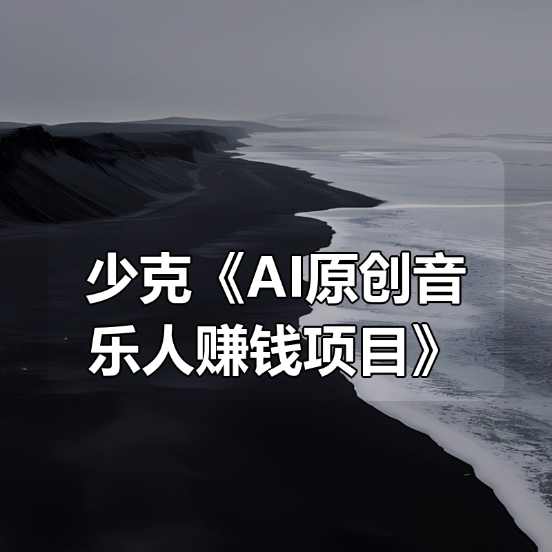少克《AI原创音乐人赚钱项目》|shaocun资源站 - 你的知识成长补给站
