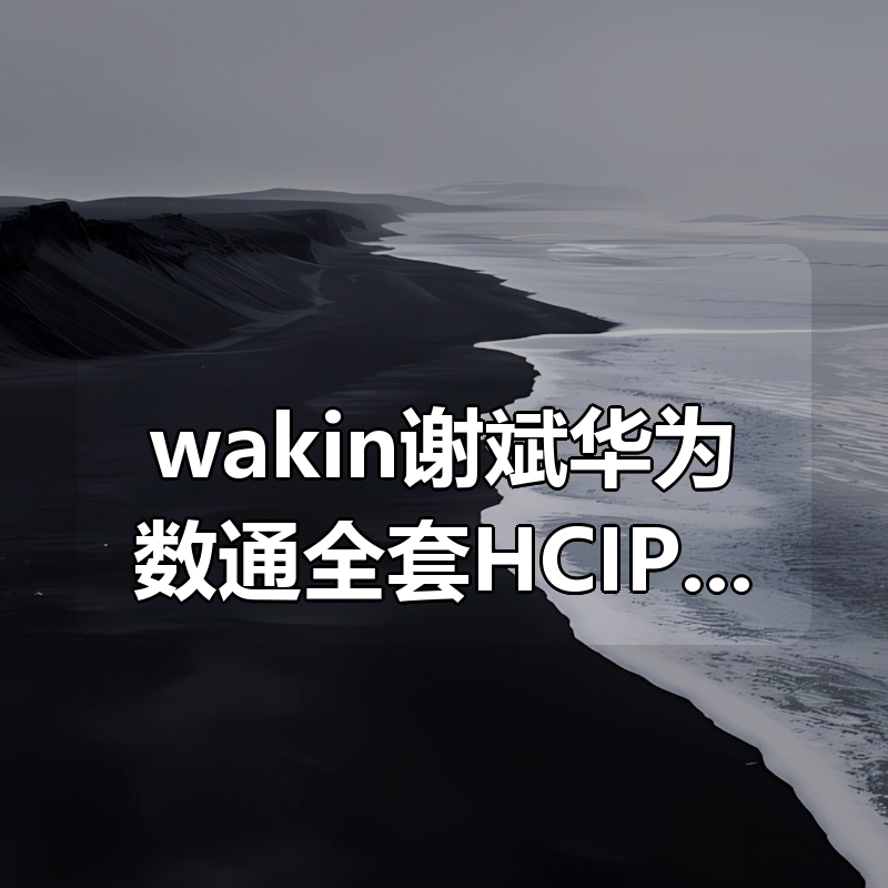 wakin谢斌华为数通全套HCIP HCIE HCIA|shaocun资源站 - 你的知识成长补给站