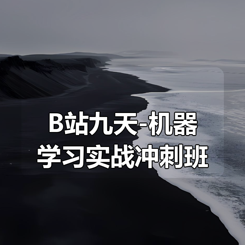 B站九天-机器学习实战冲刺班三期|shaocun资源站 - 你的知识成长补给站