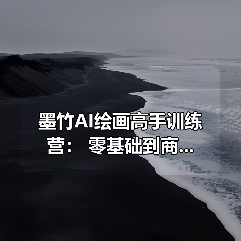 墨竹AI绘画高手训练营： 零基础到商业创作的系统实训课|shaocun资源站 - 你的知识成长补给站
