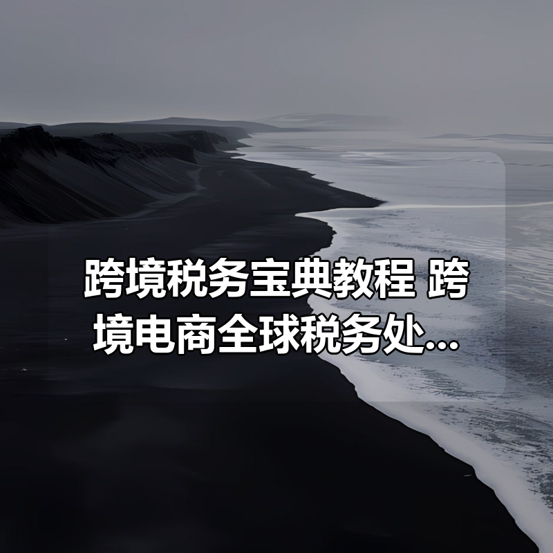 跨境税务宝典教程： 跨境电商全球税务处理策略|shaocun资源站 - 你的知识成长补给站
