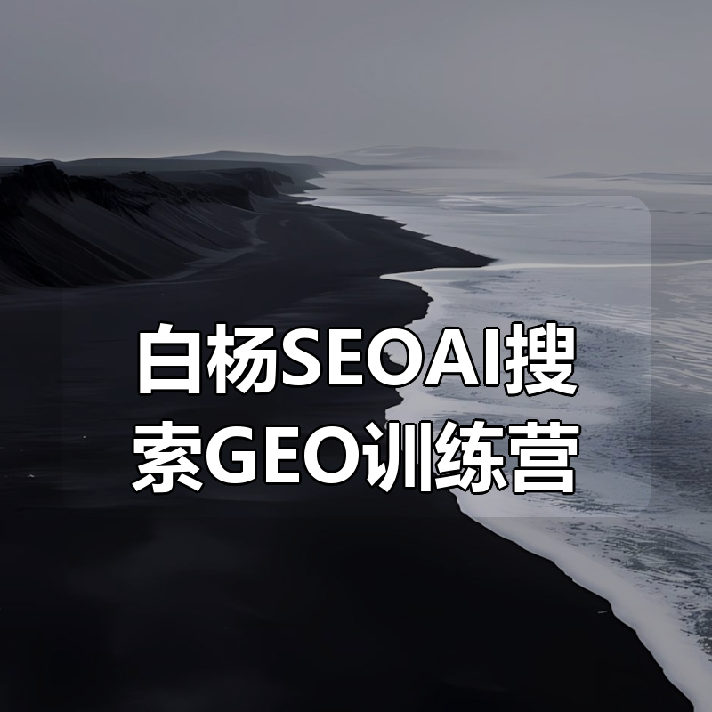 白杨SEOAI搜索GEO训练营|shaocun资源站 - 你的知识成长补给站
