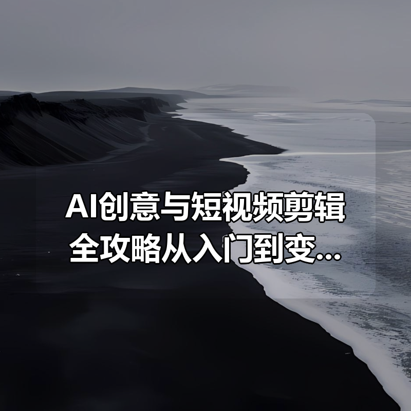 AI创意与短视频剪辑全攻略从入门到变现，0基础到精通AI实操课|shaocun资源站 - 你的知识成长补给站