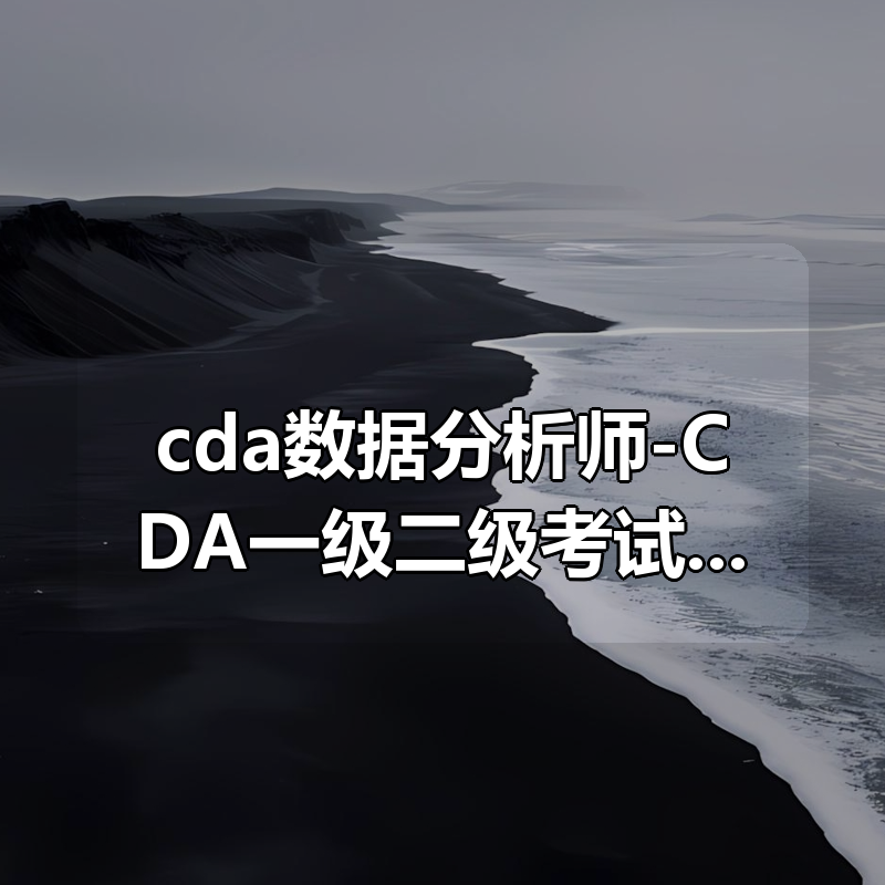 cda数据分析师-CDA一级二级考试视频课|shaocun资源站 - 你的知识成长补给站