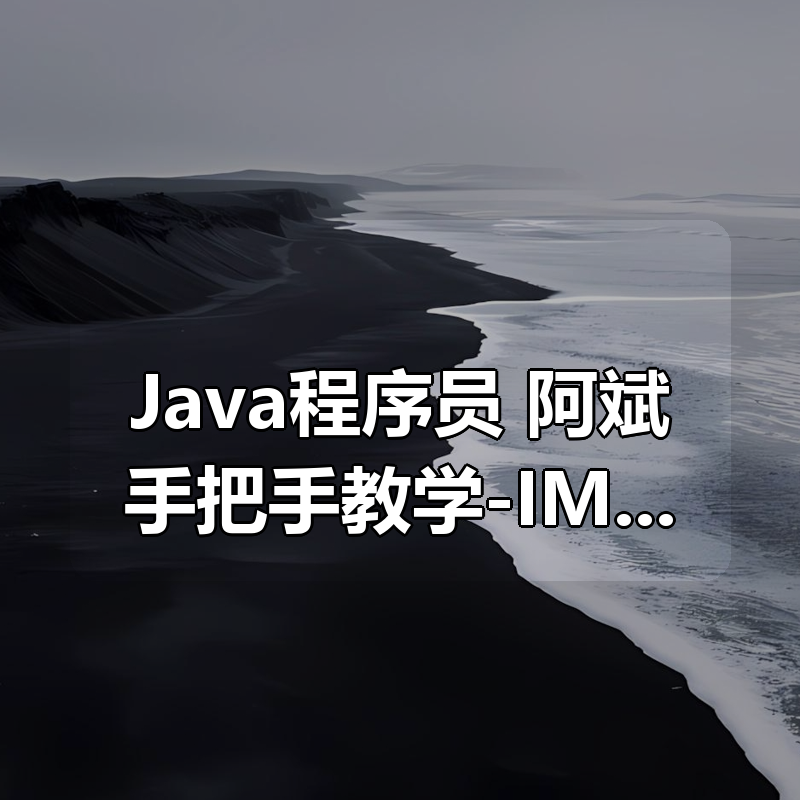 Java程序员 阿斌手把手教学-IM项目实战课【聊天室】|shaocun资源站 - 你的知识成长补给站