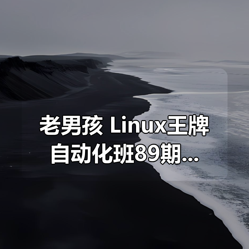 老男孩 ： Linux王牌自动化班89期， SRE运维视频课程|shaocun资源站 - 你的知识成长补给站