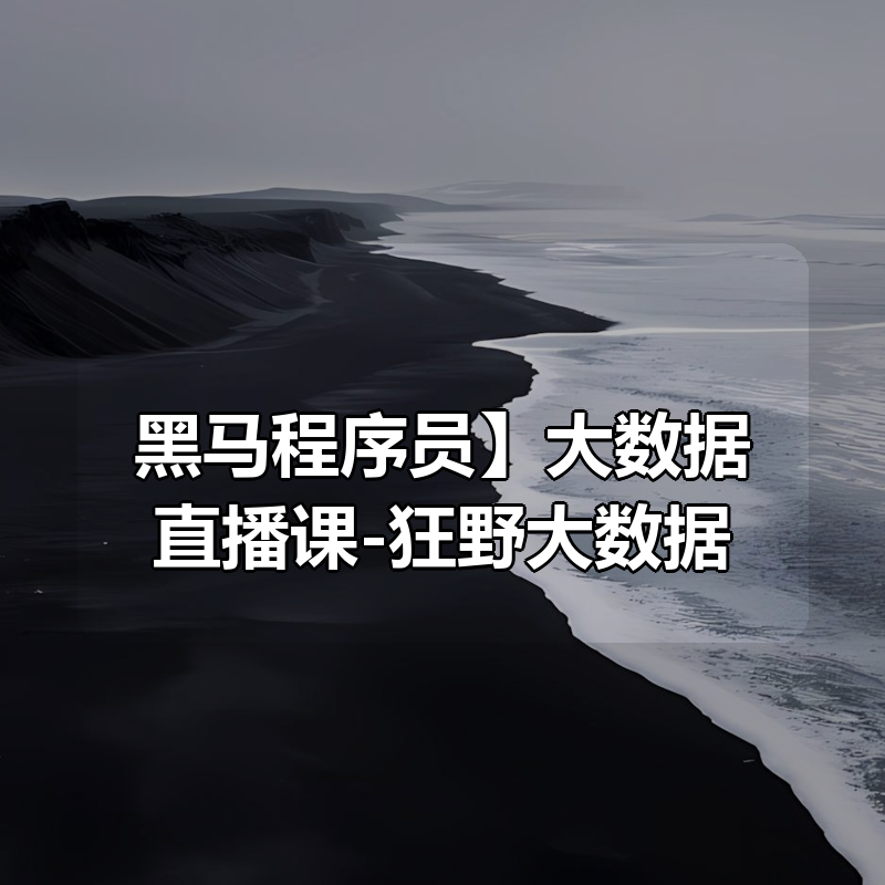 【黑马程序员】大数据直播课-狂野大数据|shaocun资源站 - 你的知识成长补给站