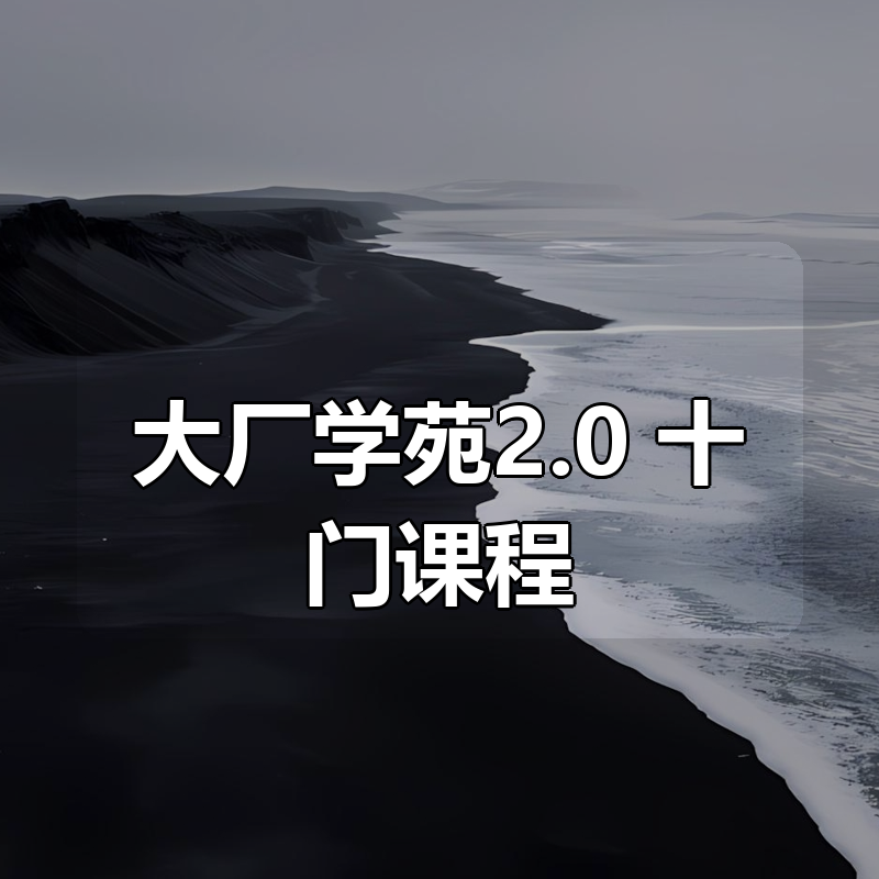 大厂学苑2.0 十门课程合集|shaocun资源站 - 你的知识成长补给站