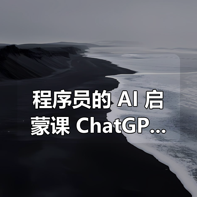 程序员的 AI 启蒙课：ChatGPT 让你 1 人顶 3 人 – 带源码课件|shaocun资源站 - 你的知识成长补给站