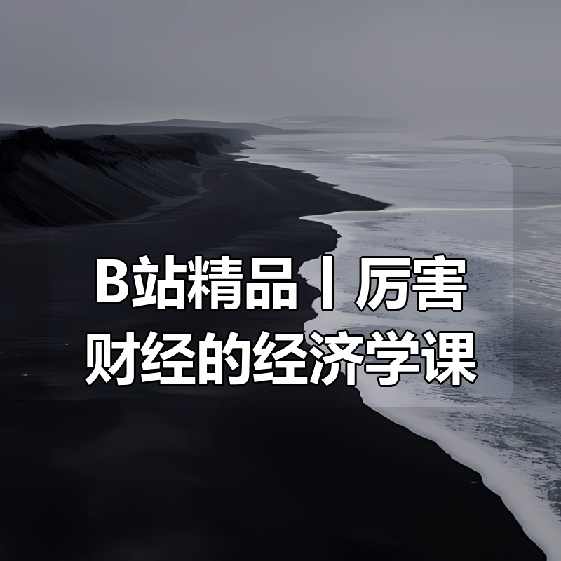 B站精品丨厉害财经的经济学课：看懂经济的底层逻辑|shaocun资源站 - 你的知识成长补给站
