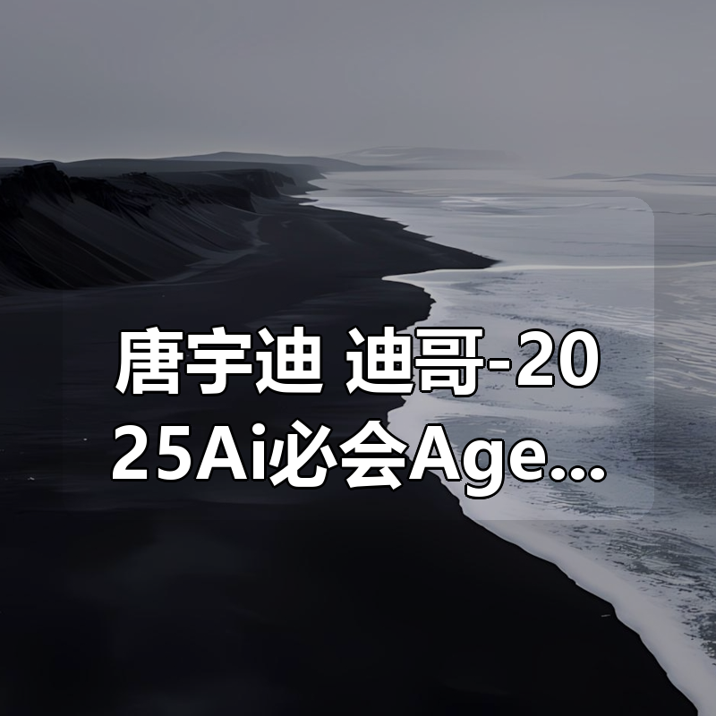 唐宇迪:迪哥-2025Ai必会Agent(应用解读+项目实战)--精讲班