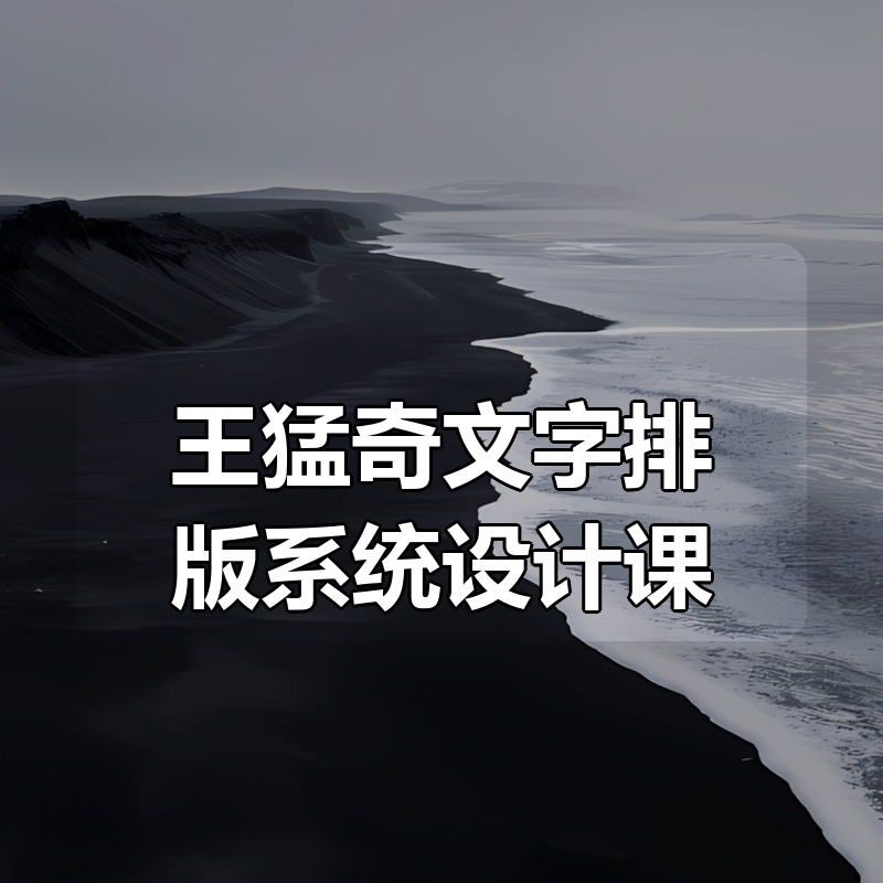 王猛奇文字排版系统设计课|shaocun资源站 - 你的知识成长补给站