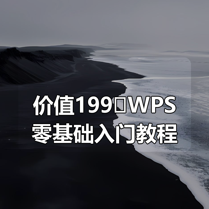 价值199💰WPS零基础入门教程|shaocun资源站 - 你的知识成长补给站
