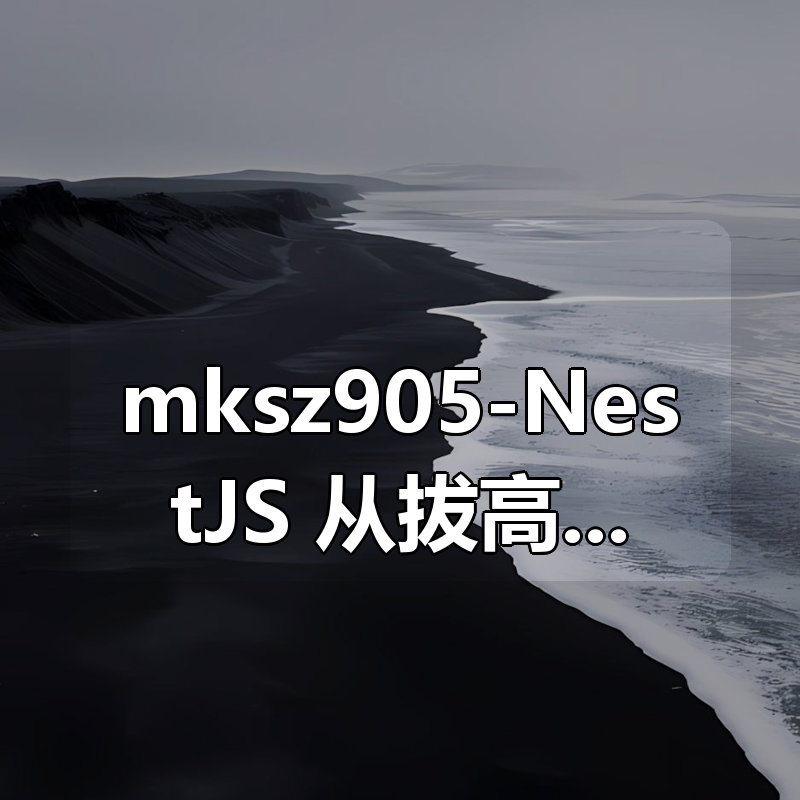 mksz905-NestJS 从拔高到精通，大型复杂业务架构落地实践（36章完结）|shaocun资源站 - 你的知识成长补给站