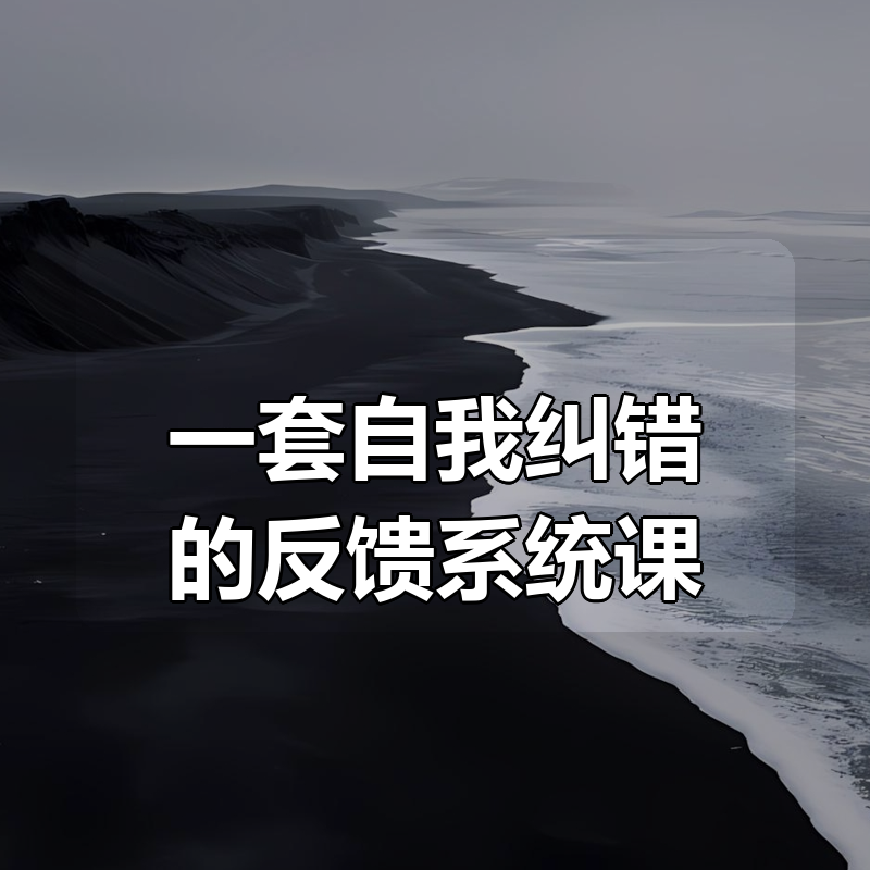 一套自我纠错的反馈系统课|shaocun资源站 - 你的知识成长补给站
