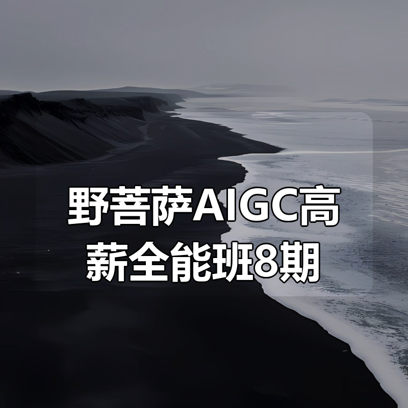 野菩萨AIGC高薪全能班8期|shaocun资源站 - 你的知识成长补给站