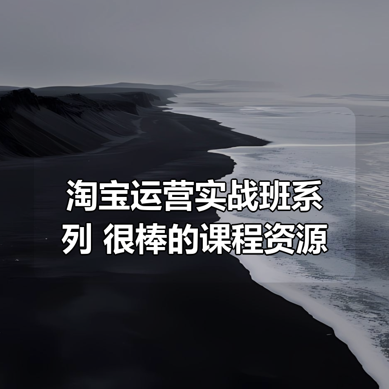 淘宝运营实战班系列合集，很棒的课程资源|shaocun资源站 - 你的知识成长补给站