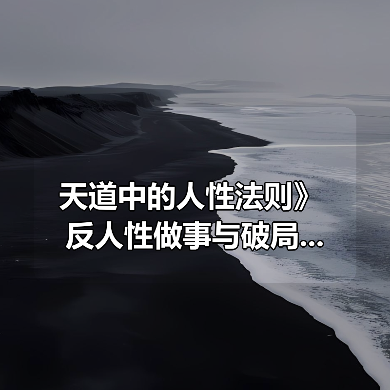 《天道中的人性法则》：反人性做事与破局思维的财富智慧|shaocun资源站 - 你的知识成长补给站