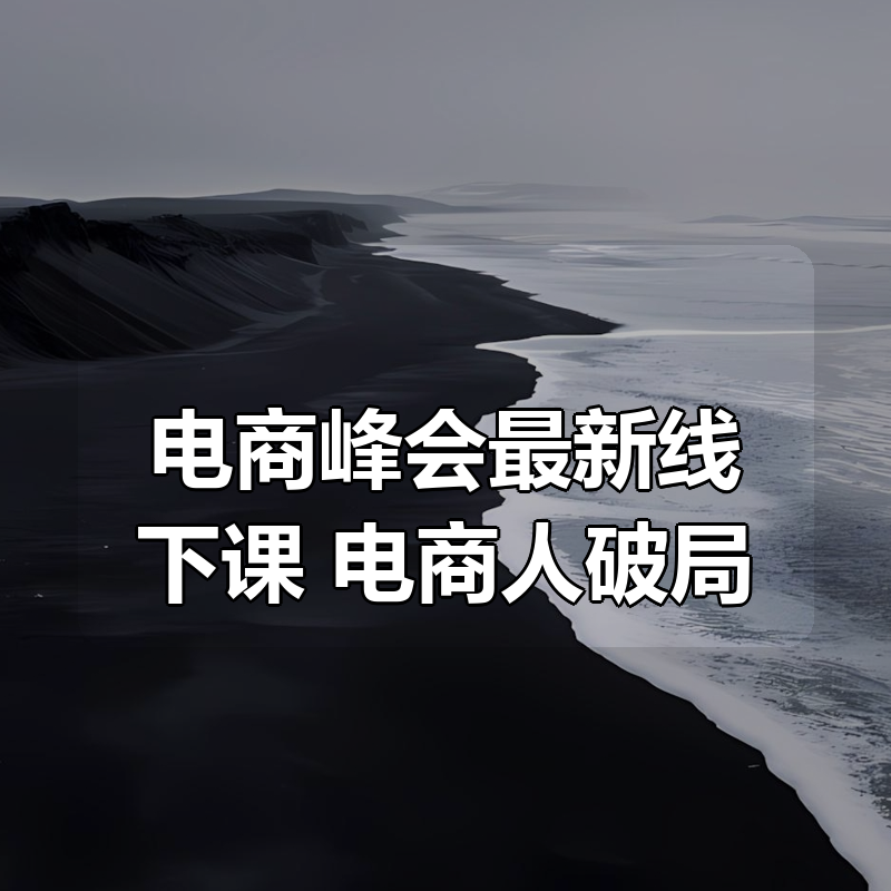 电商峰会最新线下课，电商人破局！|shaocun资源站 - 你的知识成长补给站