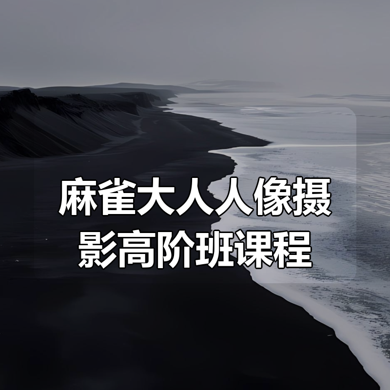 麻雀大人人像摄影高阶班课程|shaocun资源站 - 你的知识成长补给站