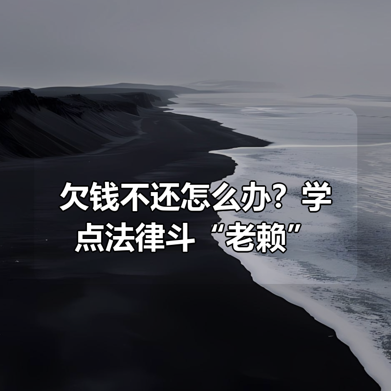 欠钱不还怎么办？学点法律斗“老赖”|shaocun资源站 - 你的知识成长补给站