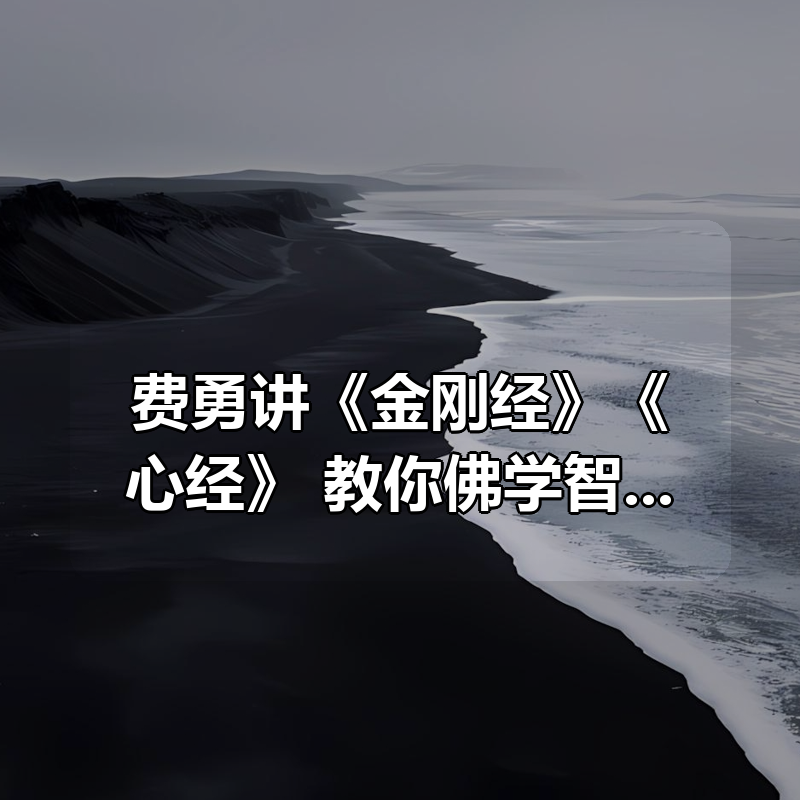 费勇讲《金刚经》《心经》，教你佛学智慧与烦恼解脱之道|shaocun资源站 - 你的知识成长补给站