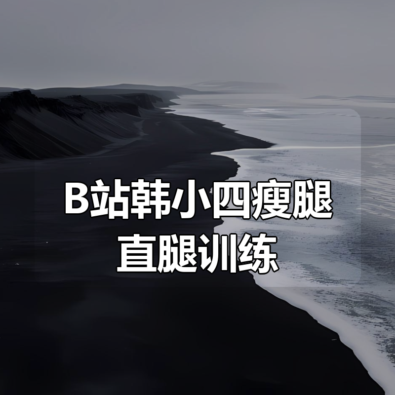 B站韩小四瘦腿直腿训练，居家高效改善腿型方案|shaocun资源站 - 你的知识成长补给站