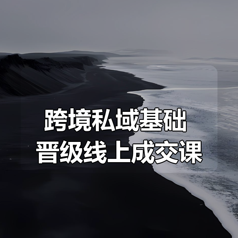跨境私域基础+晋级线上成交课|shaocun资源站 - 你的知识成长补给站
