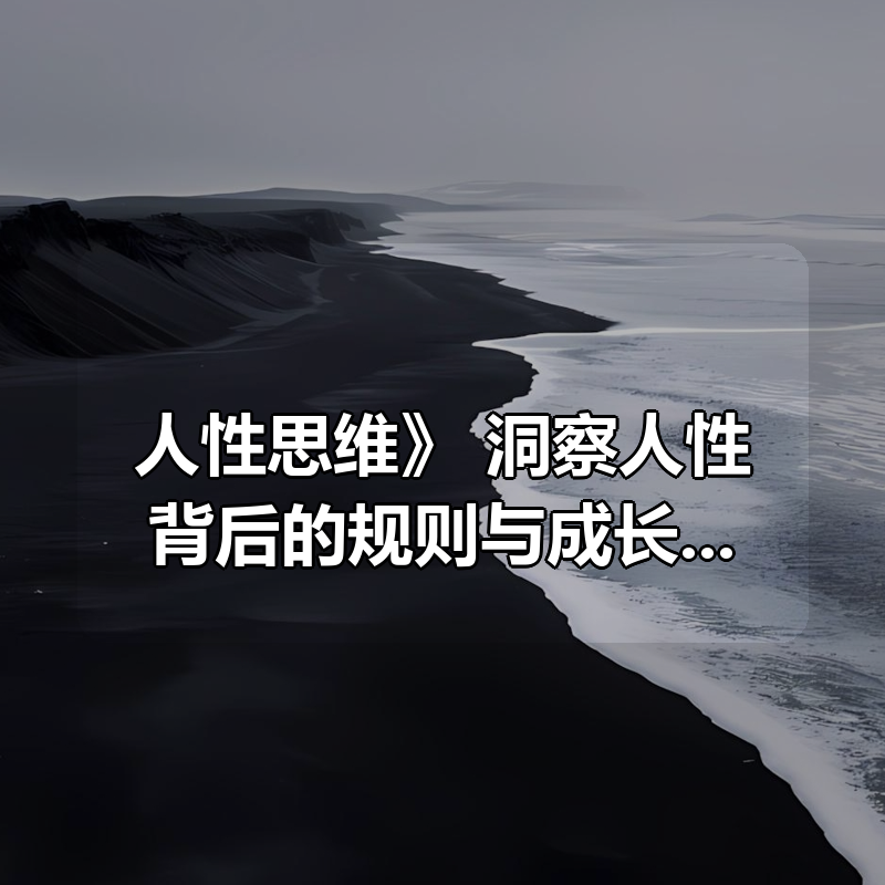 《人性思维》:洞察人性背后的规则与成长智慧