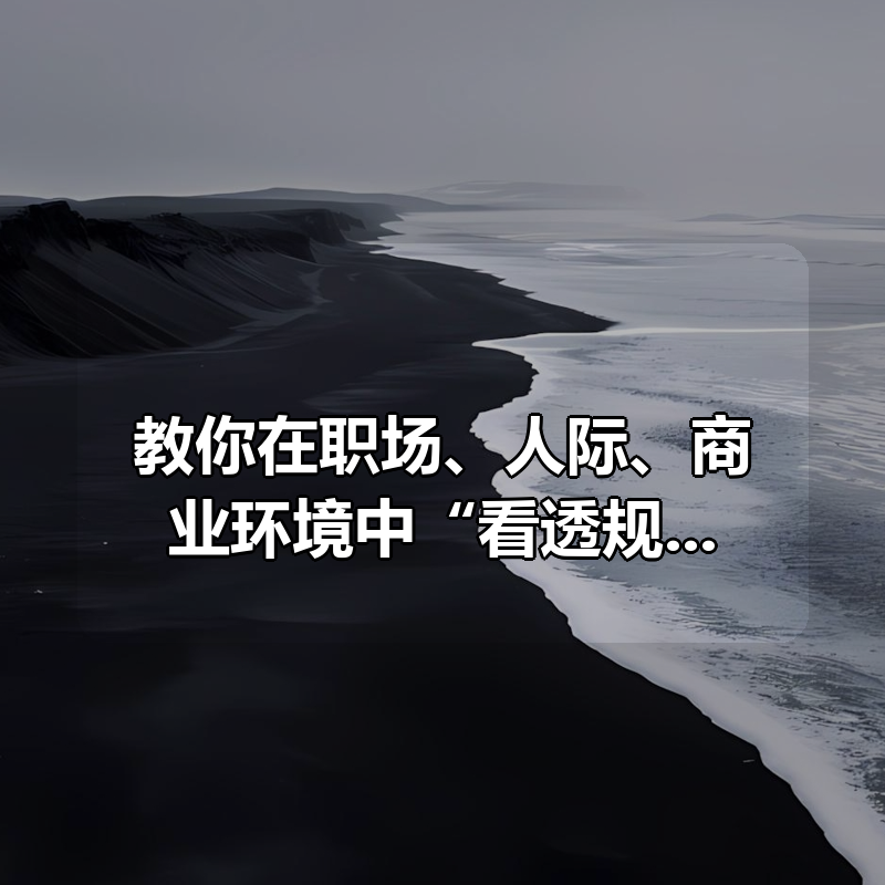 教你在职场、人际、商业环境中“看透规则、玩转规则”的工具书|shaocun资源站 - 你的知识成长补给站