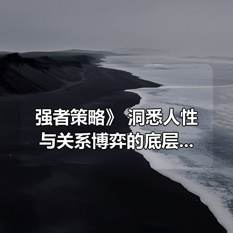 《强者策略》：洞悉人性与关系博弈的底层逻辑|shaocun资源站 - 你的知识成长补给站