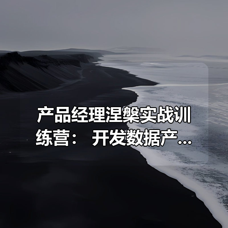 产品经理涅槃实战训练营: 开发数据产品+AI产品通关上岸