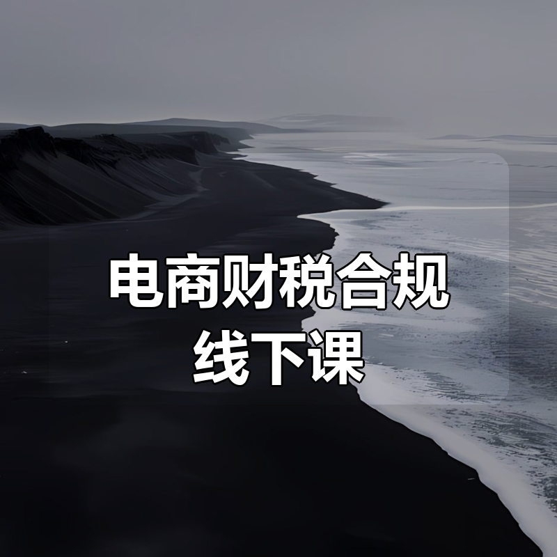 电商财税合规线下课|shaocun资源站 - 你的知识成长补给站