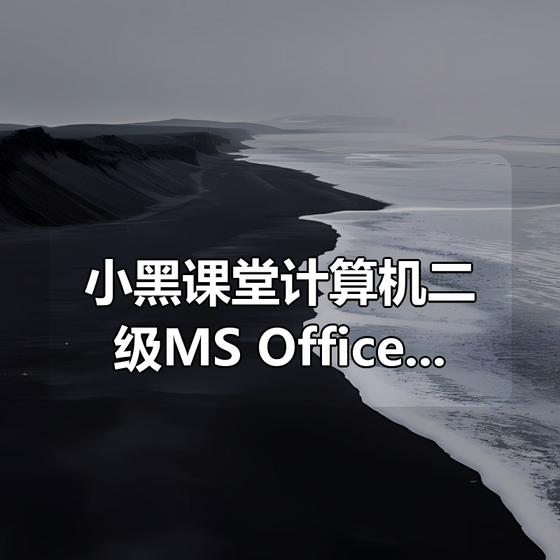 小黑课堂计算机二级MS Office全套资料