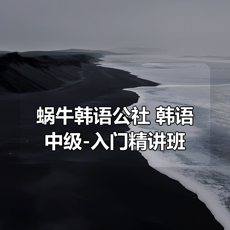 蜗牛韩语公社:韩语中级-入门精讲班
