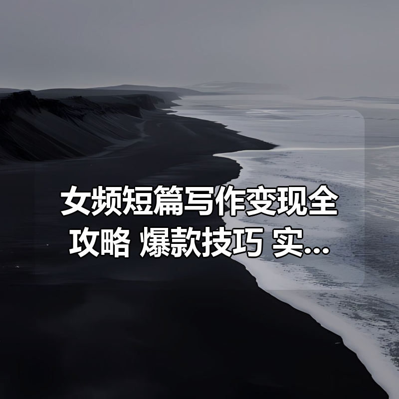 女频短篇写作变现全攻略：爆款技巧+实操手册|shaocun资源站 - 你的知识成长补给站