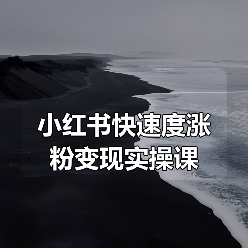 小红书快速度涨粉变现实操课|shaocun资源站 - 你的知识成长补给站