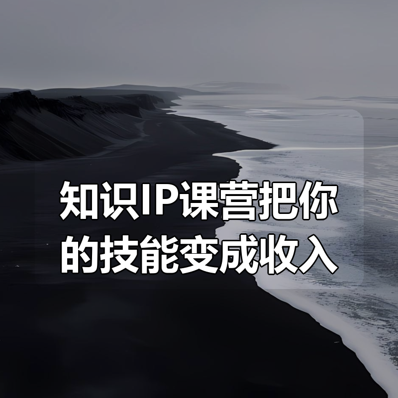 知识IP课营把你的技能变成收入|shaocun资源站 - 你的知识成长补给站