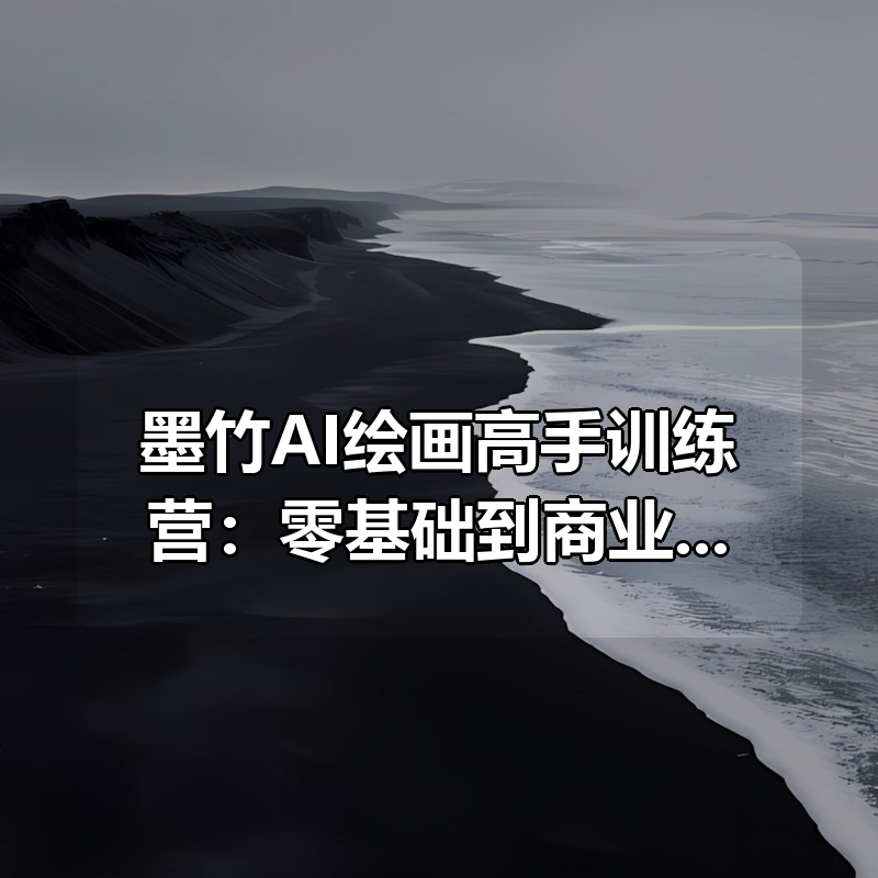 墨竹AI绘画高手训练营：零基础到商业创作的系统实训课|shaocun资源站 - 你的知识成长补给站