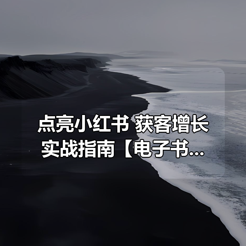 点亮小红书：获客增长实战指南【电子书】|shaocun资源站 - 你的知识成长补给站
