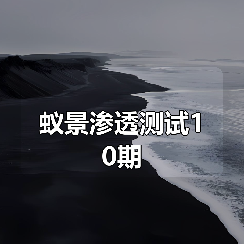 蚁景渗透测试10期|shaocun资源站 - 你的知识成长补给站